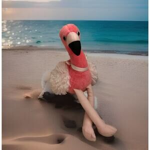 Frankford Plush Pink Flamingo Bird Stuffed Animal – 11.5 inches high Preowned
